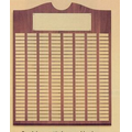 Roster Series Walnut Plaque w/ 12 Individual Brushed Brass Plates (9"x12")